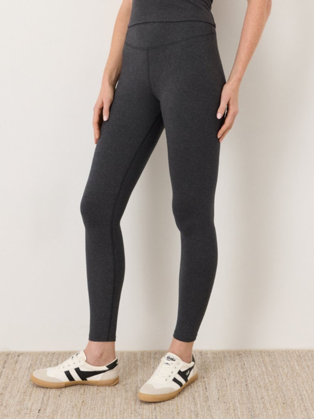 Pact Women's Charcoal Heather Go-To Legging, Medium; Organic Cotton